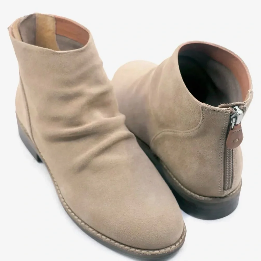 gentle souls Taupe Suede Ankle Booties - Picture 5 of 9